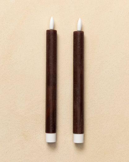 Bougies coniques en cire à LED (lot de 2)