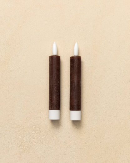 Bougies coniques en cire à LED (lot de 2)