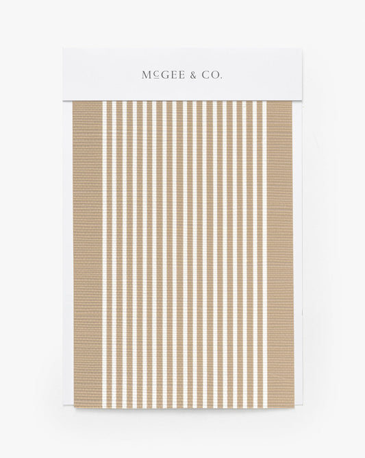 Échantillon de papier peint en sisal rayé Leah