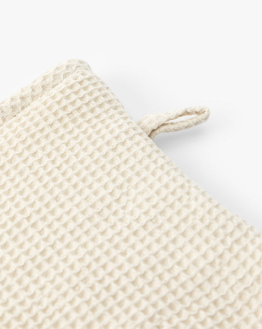 Gant de cuisine gaufré en mélange de lin