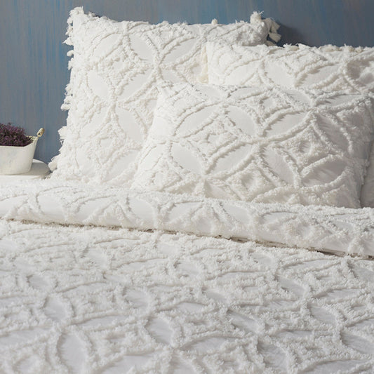 Housse de couette et taies d'oreiller Madison - Blanc