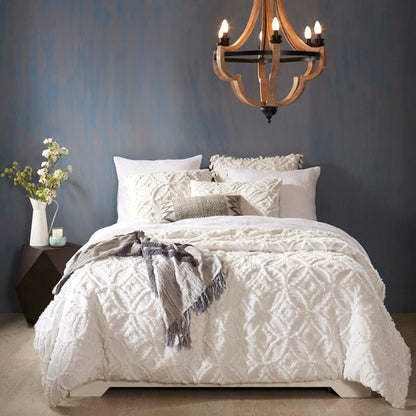 Housse de couette et taies d'oreiller Madison - Blanc