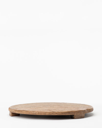 Piédestal sculpté en bois de manguier