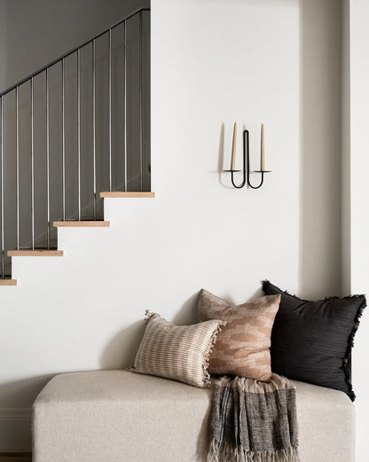 Housse de coussin à franges en soie Abbey