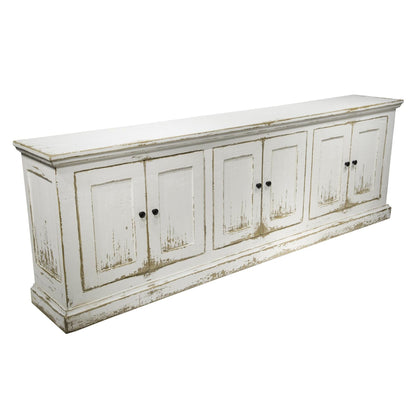 Buffet Mira 6 portes - Blanc antique 