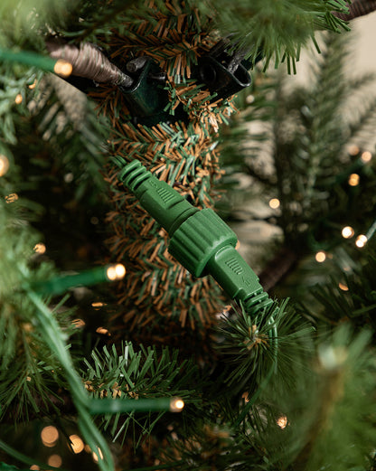 Épicéa de Norvège artificiel pré-éclairé de 7 pi