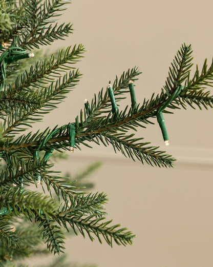 Épicéa de Norvège artificiel pré-éclairé de 7 pi