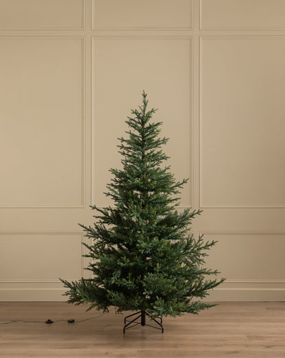 Épicéa de Norvège artificiel pré-éclairé de 7 pi