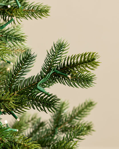 Épicéa de Norvège artificiel pré-éclairé de 9 pi