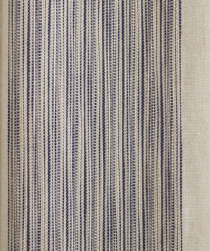 Panneau de draperie Hampton en coton à rayures - Bleu marine