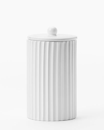 Bidon de salle de bain à couvercle cannelé