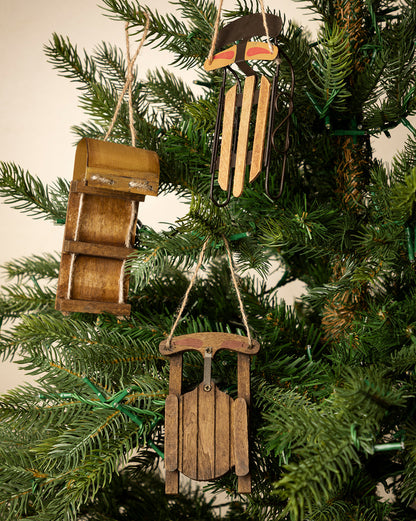 Ensemble de décorations de traîneau (ensemble de 3)