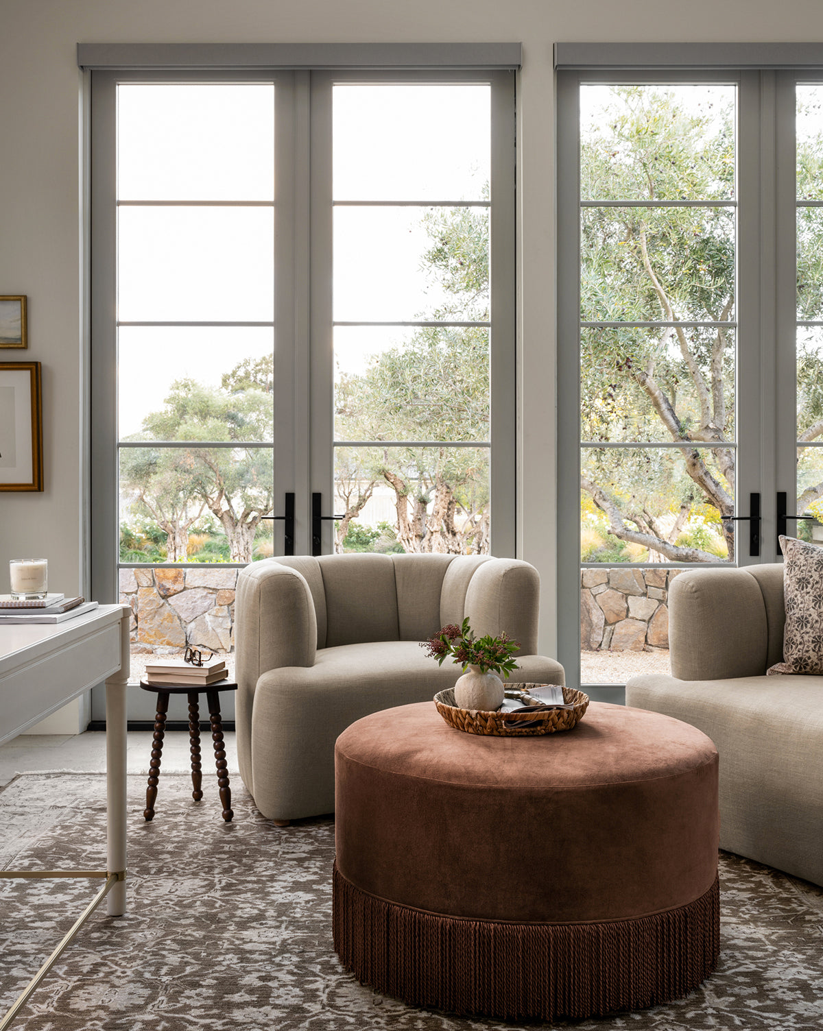 Pouf à franges Astrid