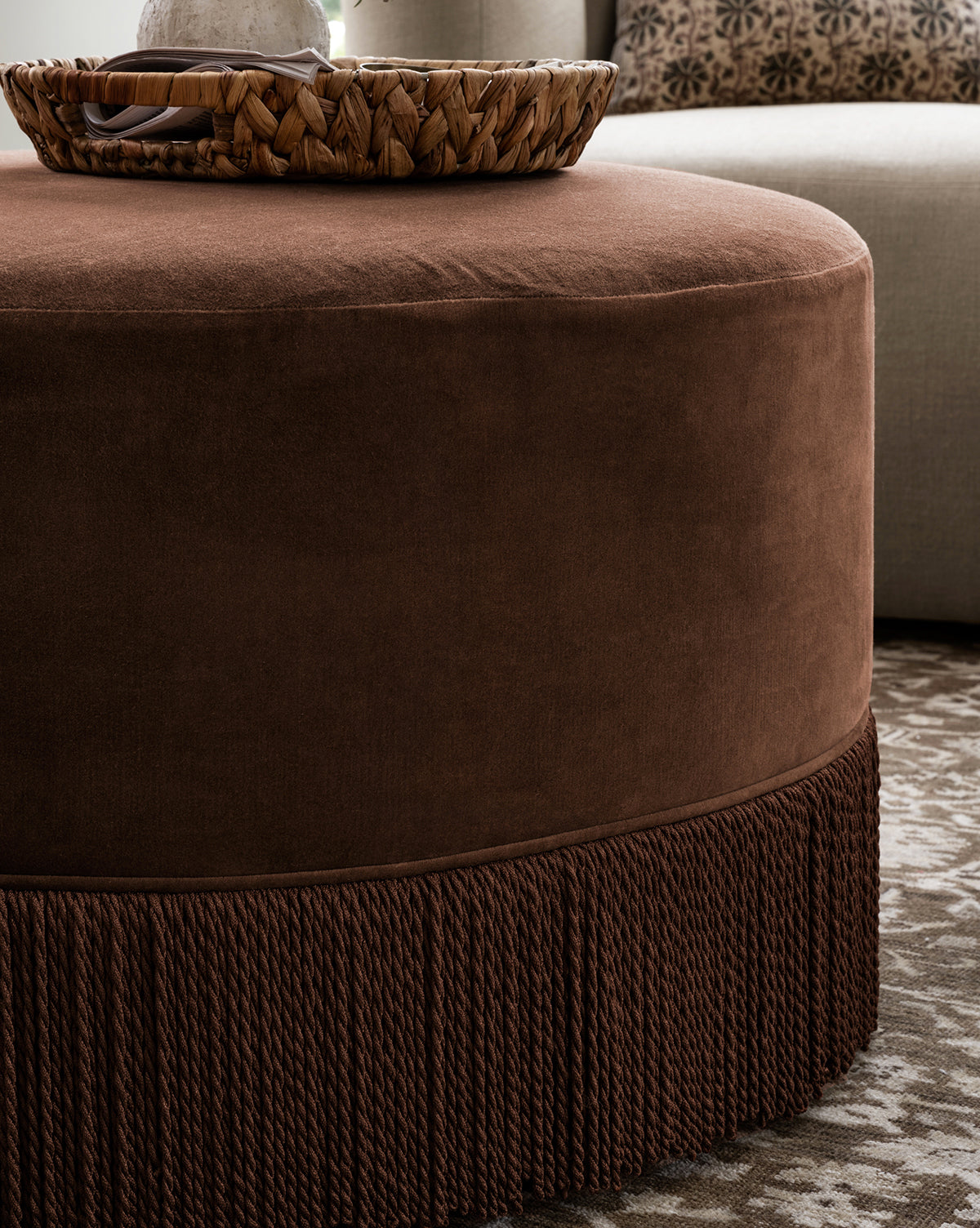 Pouf à franges Astrid