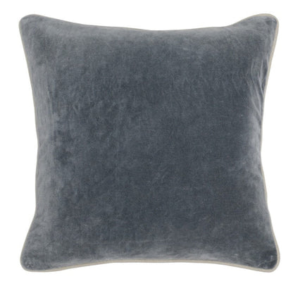 Coussin en velours gris pierre 