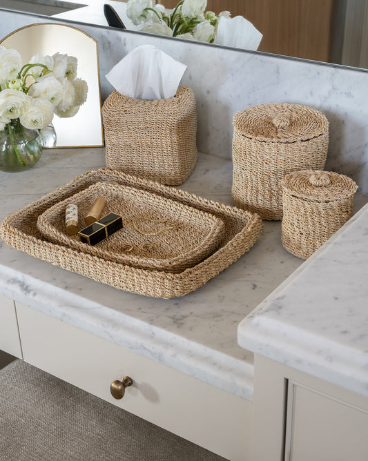 Housse de boîte à mouchoirs tissée