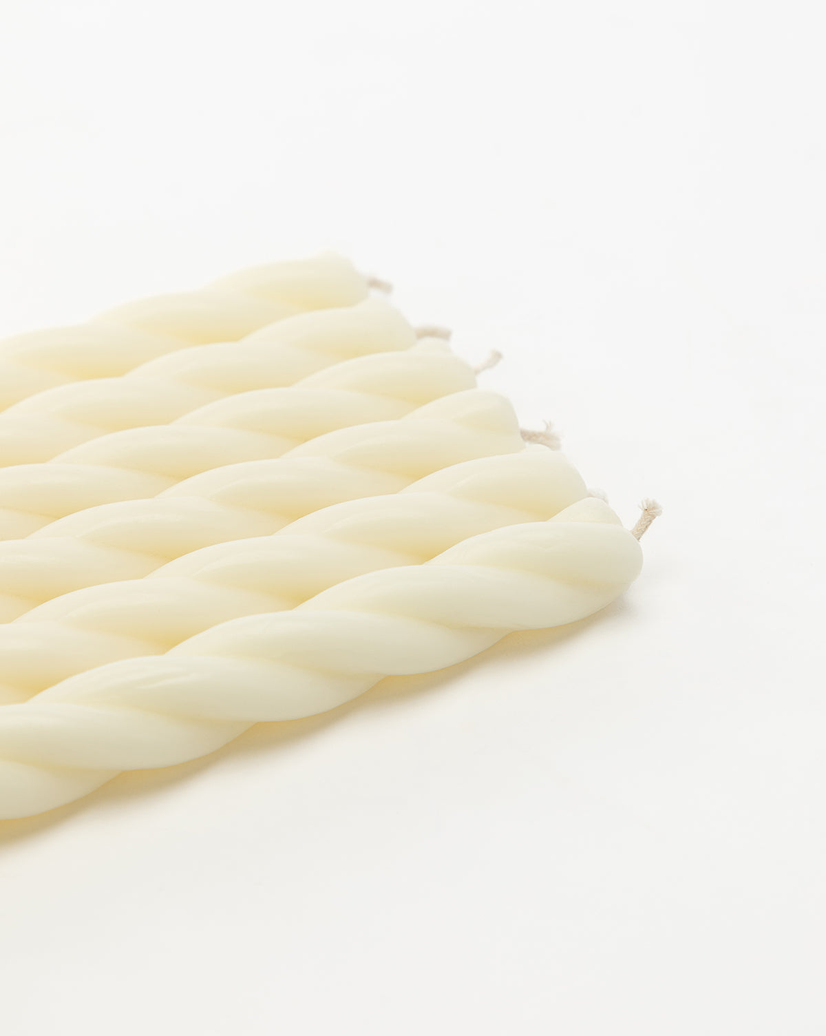 Bougie conique torsadée (lot de 6)