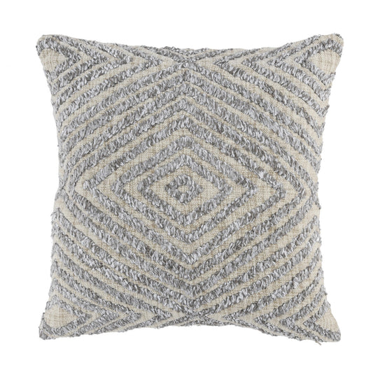 Coussin Omaira 18x18 gris