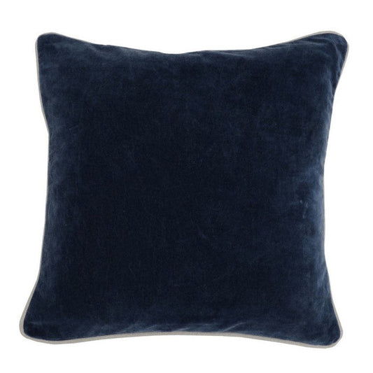 Coussin en velours bleu marine 
