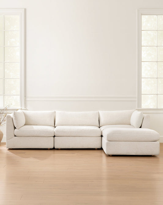 Canapé modulable Vivienne avec pouf