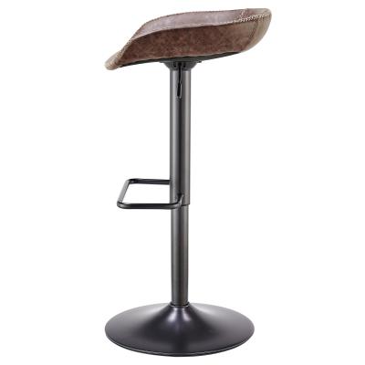 Tabouret de bar Vogue à vérin à gaz vintage marron café