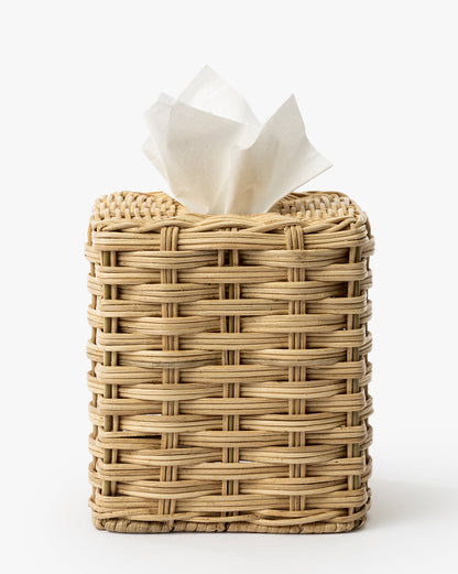 Housse de boîte à mouchoirs en osier