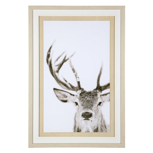 Art encadré de cerf d'hiver