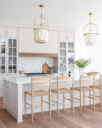 Tabouret de bar tissé Eloise