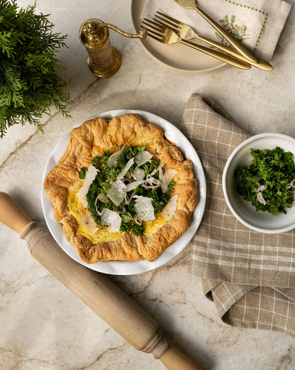 Torchon en lin à carreaux