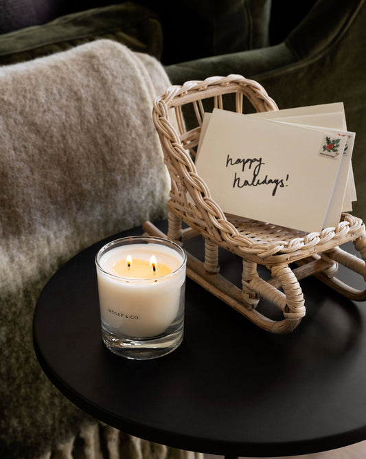 Traîneau en rotin tressé