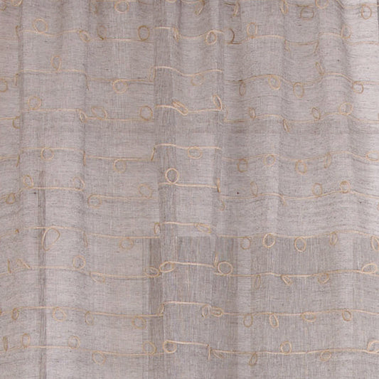 Panneau de draperie en lin et jute - Anthracite