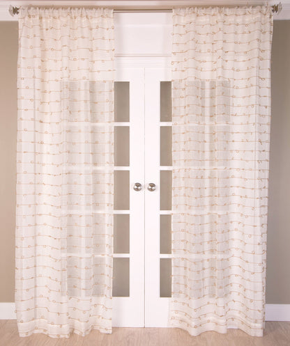 Panneau de draperie en lin et jute - Naturel