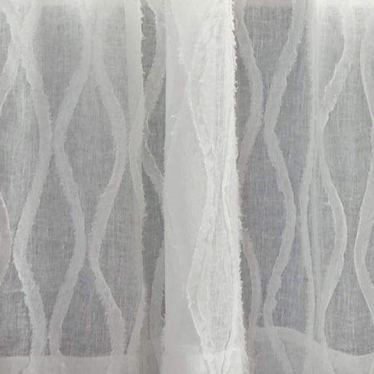 Housse de couette effilochée - Blanche