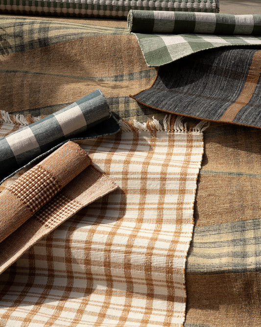 Tapis d'intérieur/extérieur tissé à la main Amherst