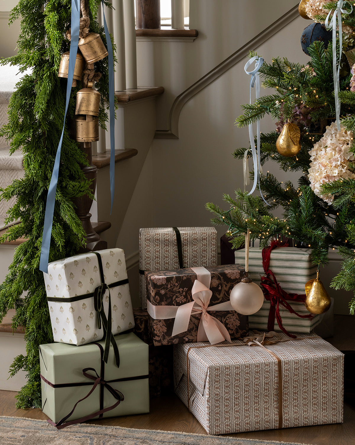 Emballage cadeau floral indien