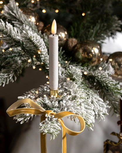 Bougies LED avec clip en laiton (lot de 10)