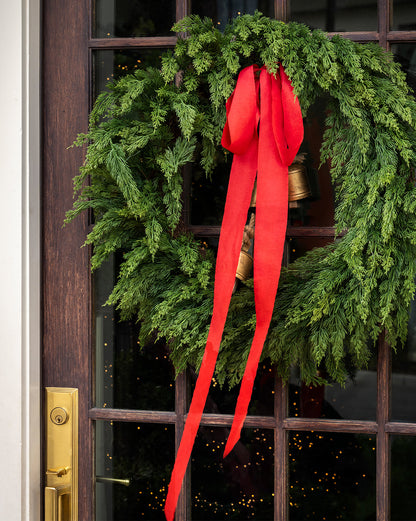 1,5 ruban de soie synthétique froissé avec bord coupé
