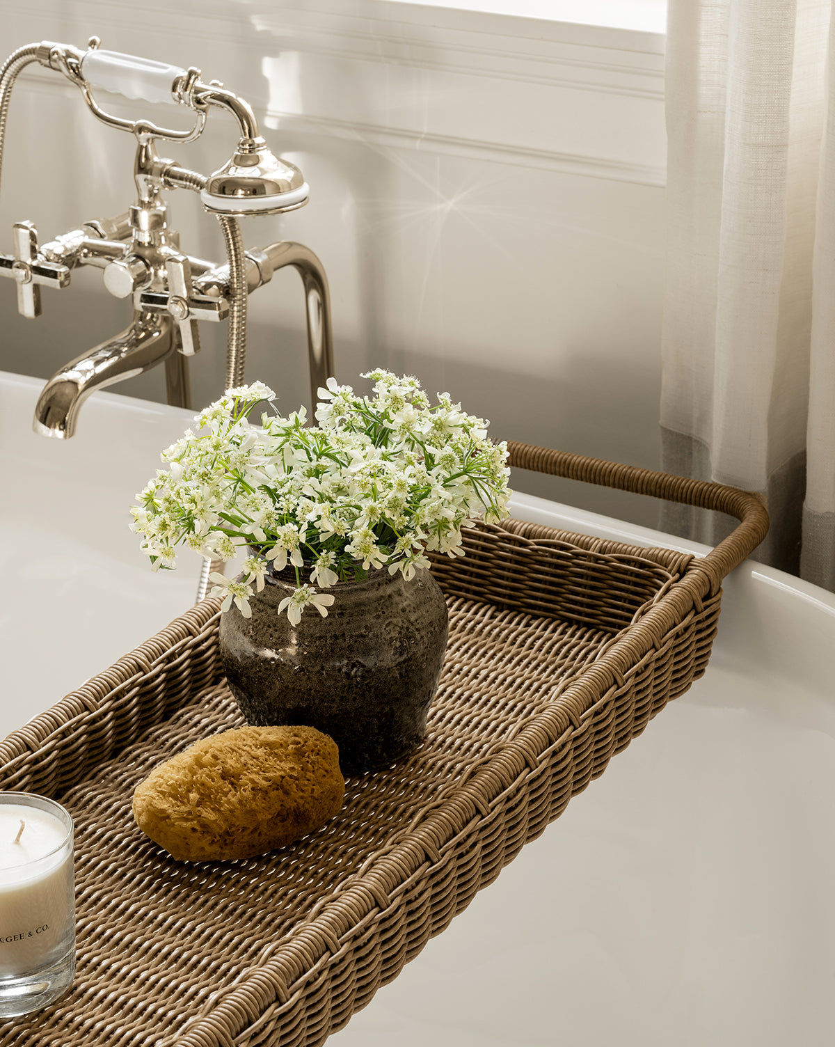 Panier de bain en rotin Pickens