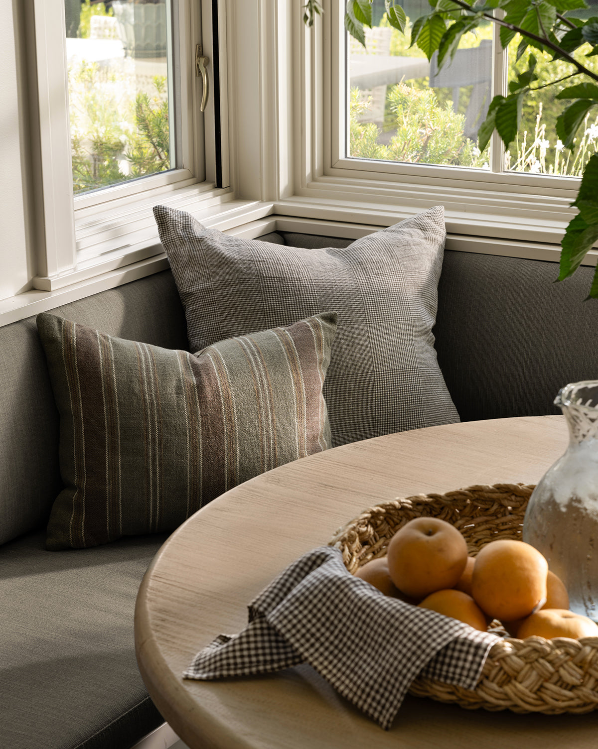 Housse de coussin pied-de-poule Abbendale