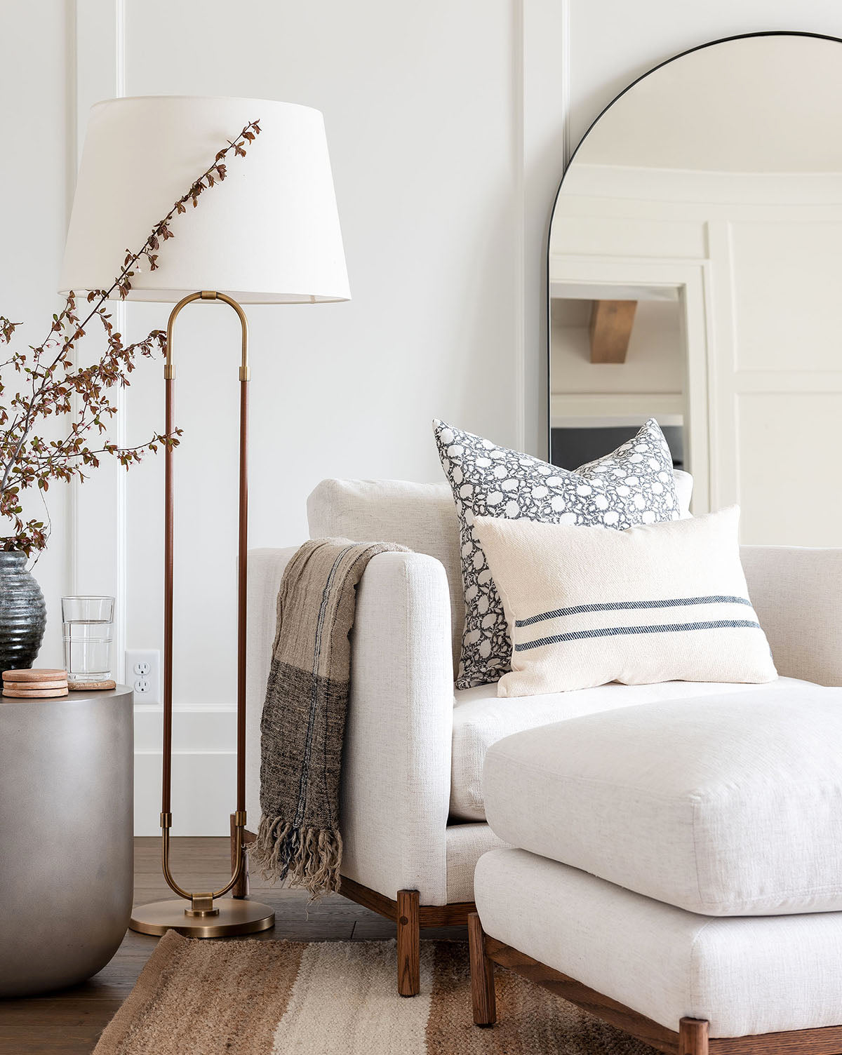 Housse de coussin à imprimé bloc Clara