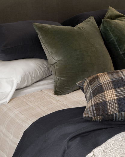 Housse de coussin en velours Bellevue